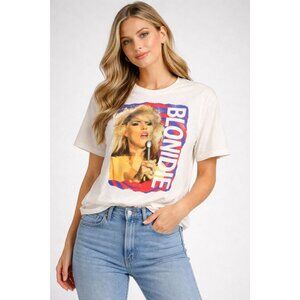 DAYDREAMER Blondie Heart Of Glass Tee Cream Size XS NWT